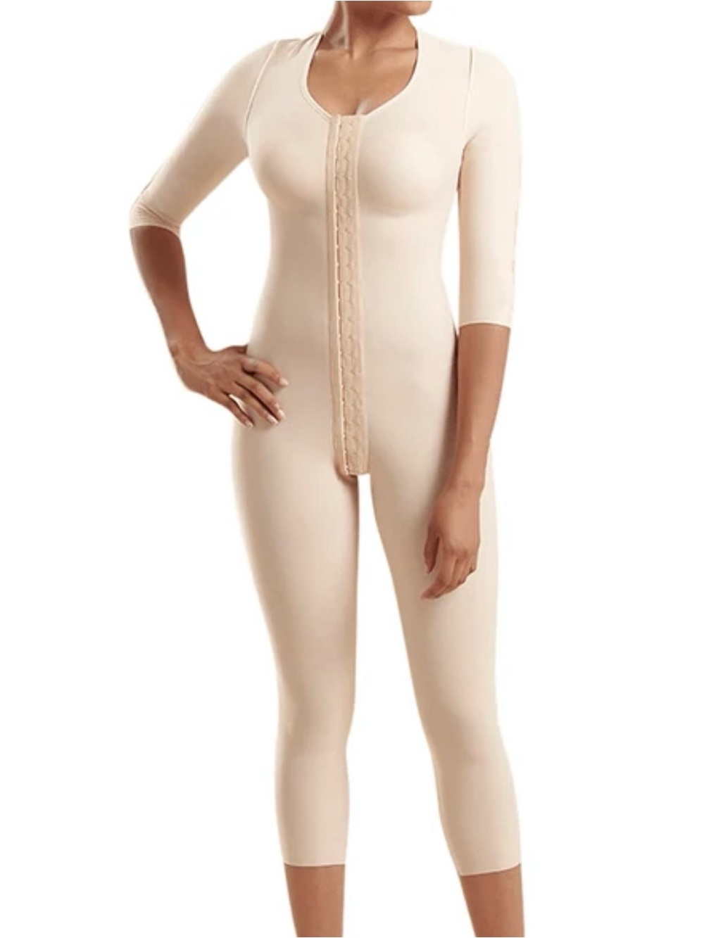 Marena recovery compression bodysuit 2XL tan   Calf length women
